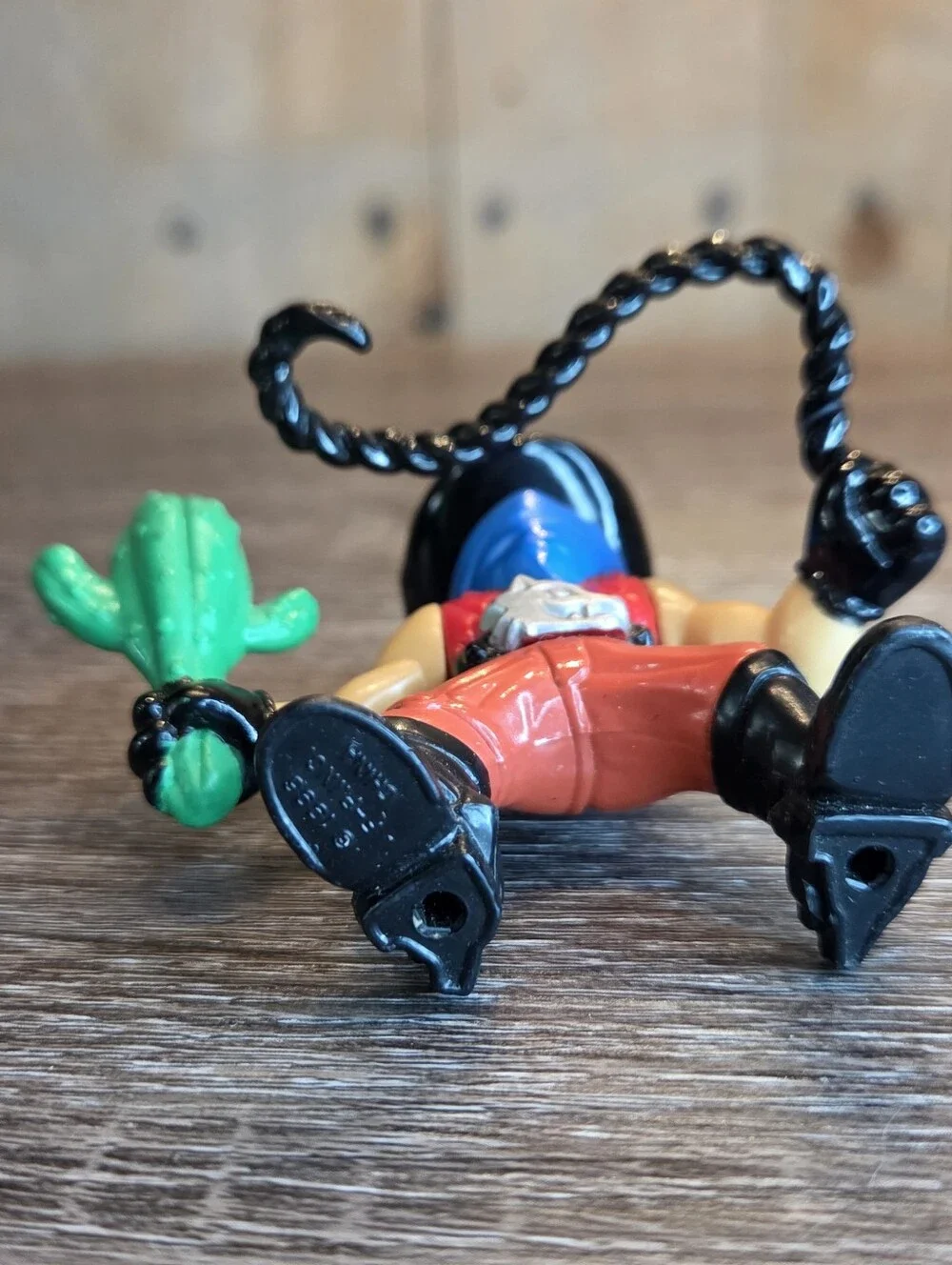Fisher Price Great Adventure Western Cowboy Robber Bandit Cactus Whip Figure